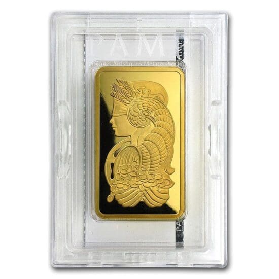 10 oz gold bar pamp suisse lady fortuna veriscan w assa