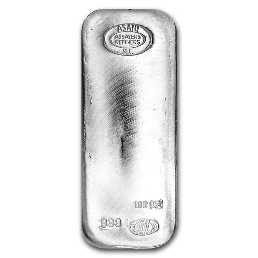 100 oz silver bar asahi