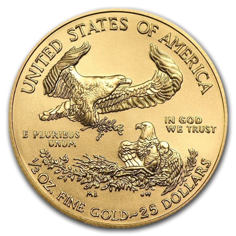 2018 1 2 oz american gold eagle bu 152852 Obv