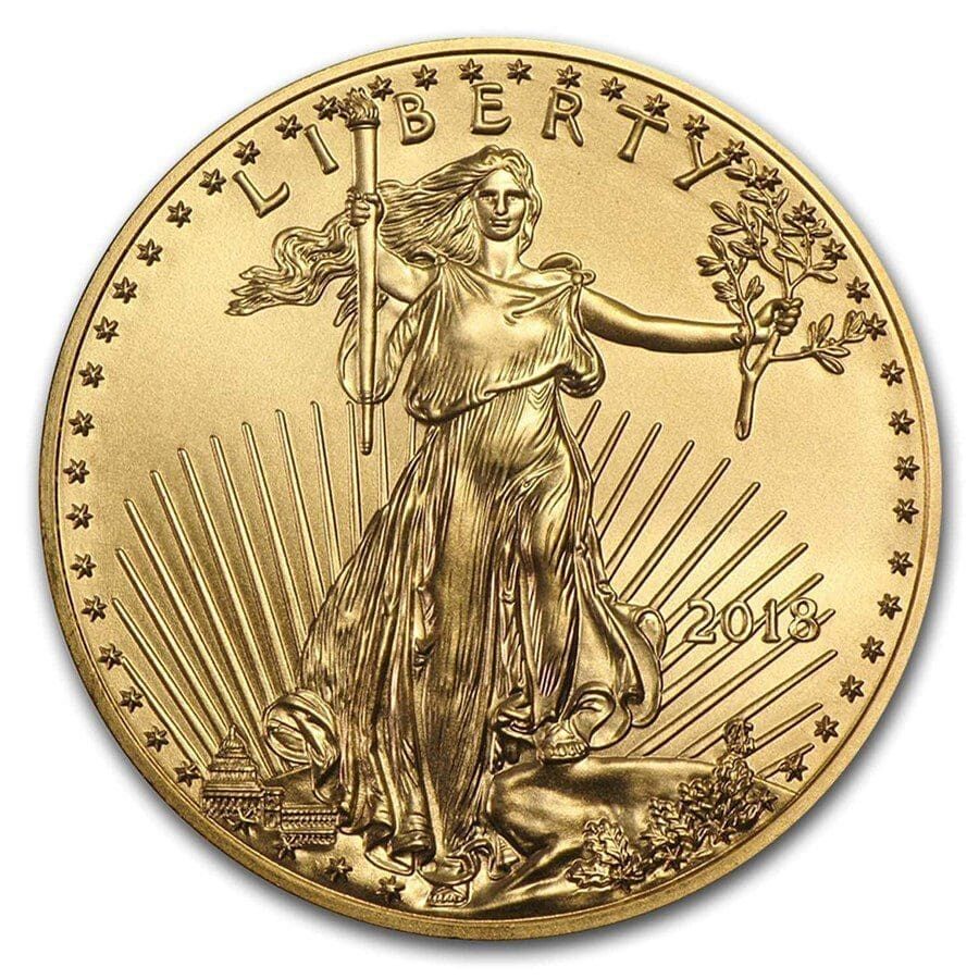 2018 1 oz american gold eagle bu 152851 slab