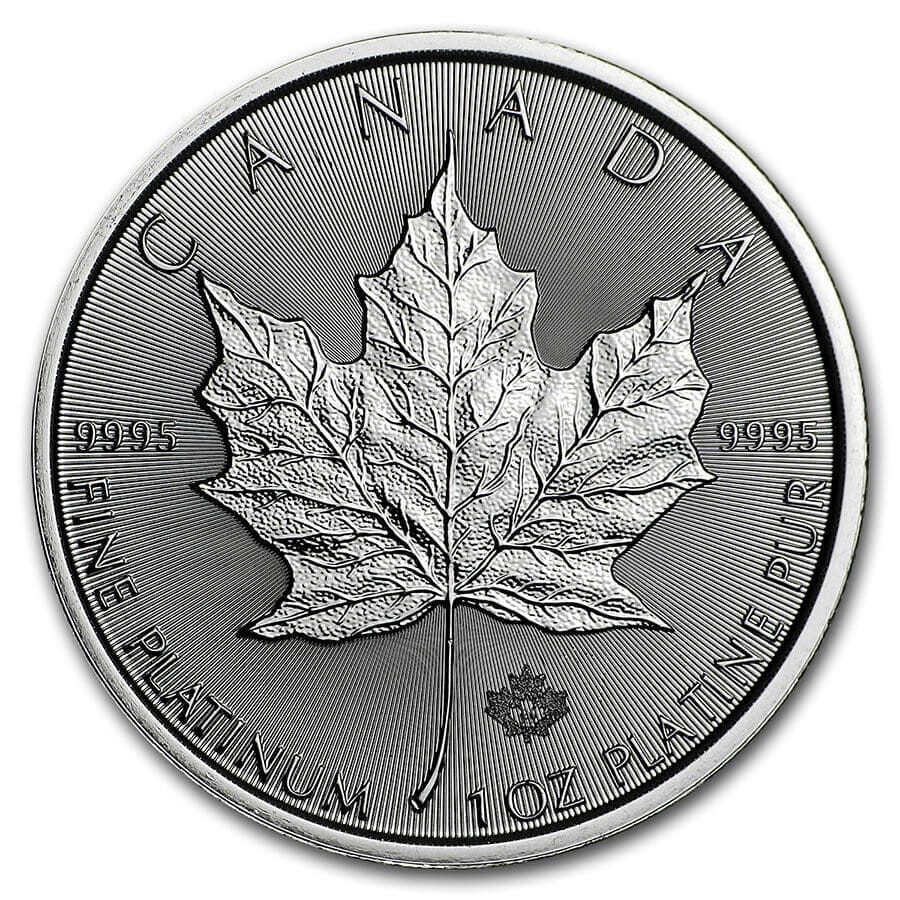 2020 canada 1 oz platinum maple leaf bu 197743 slab