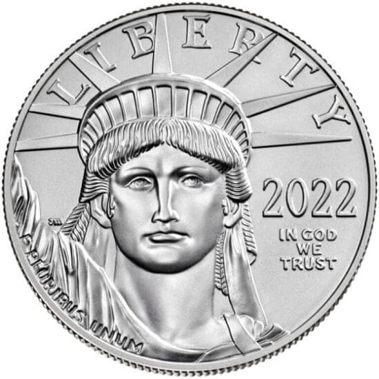 2022 american eagle platinum one ounce bullion coin obverse