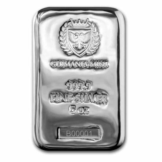 5 oz silver bar germania mint serialized