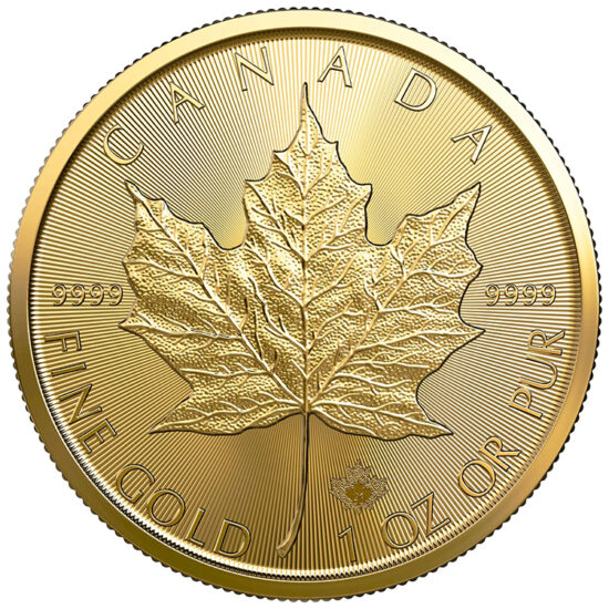 Canadian Gold Maple Leaf 1 oz scaled