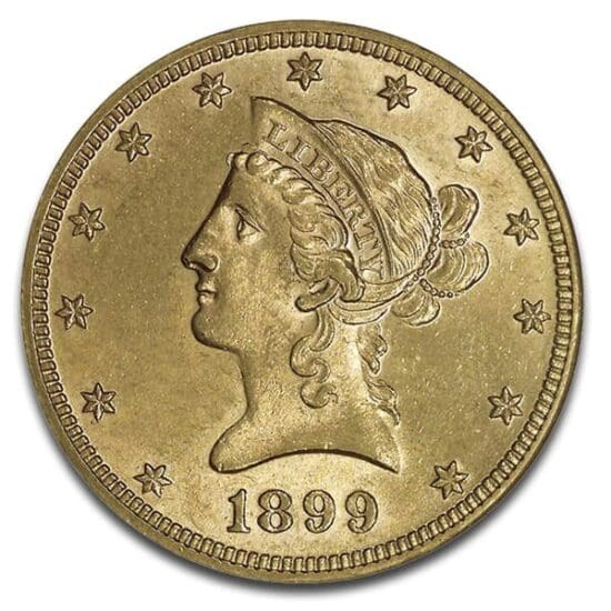 10 dollar liberty gold coin front