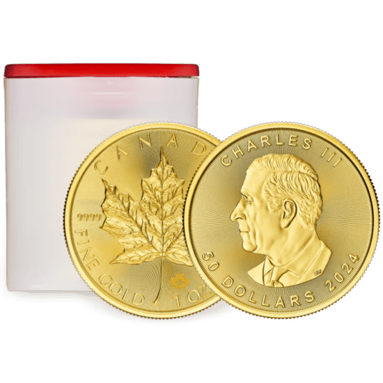 2024 CanadianGoldMapleLeaf 1oz tube